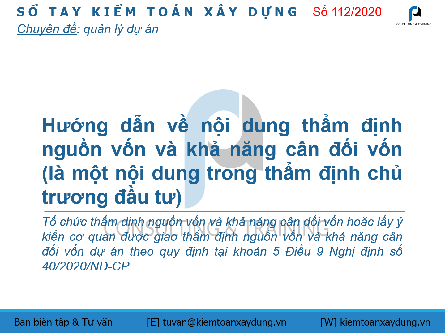thẩm định nguồn vốn