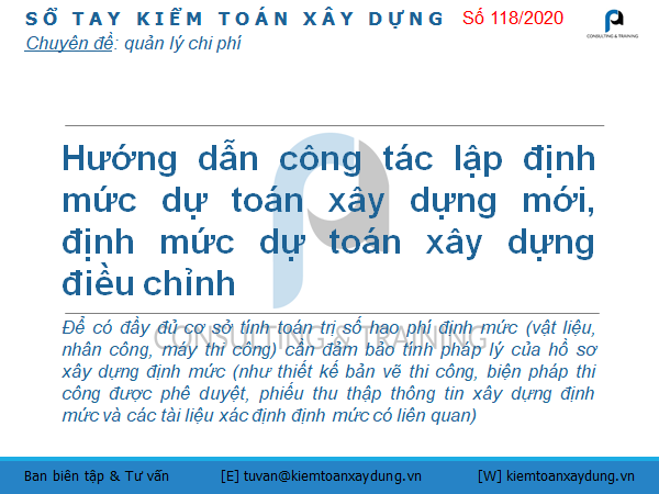 định mức dự toán