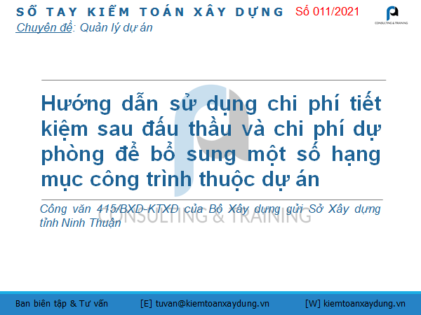 chi phí tiết kiệm sau đấu thầu